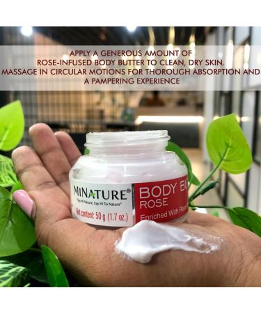 Miniature Body Butter - 50g | Rose Infused | Shea Cocoa & Mango Butters | Non-Greasy Vegan Moisturizer | Cruelty-Free | Made in India - Buy Online on GoSupps.com