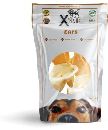 X Pet Food - Beef Ears for Dogs -%100 Beef Hight Protein Fully Digestible Odor Free Chews Supporting Dental Health Delicious Dog Snacks Reducing Destructive Chewing - (4 Piece) Ears 4 count (Pack of 1) - Buy Online on GoSupps.com