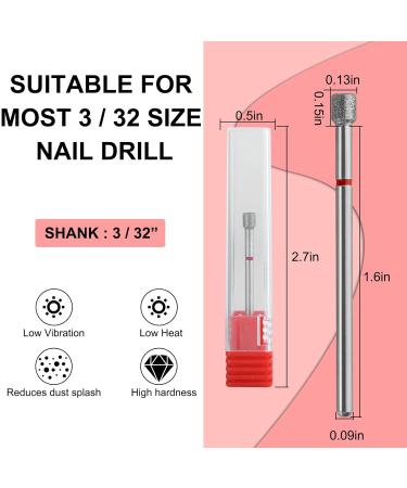 Professional 3/32 Cuticle Clean Nail Drill Bit | Russian Manicure Carbide Tool | Fine Under Nail Cleaner for Dead Skin - Ideal for Nail Salons - Buy Online on GoSupps.com