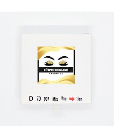 Ultra Speed 1000 Premade Lash Fans Mixed lengths. Eyelash Extensions. (D Curl - 7D 11-12-13-14-15mm) D Curl - 7D 11-12-13-14-15mm