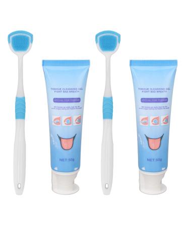 2-Part Tongue Brush Set | Eliminate Bad Breath & Clean Tongue | Fresh Breath Solution - Buy Online on GoSupps.com