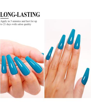 Imtiti Blue Gel Nail Polish 15ML Turquoise Blue Gel Polish Autumn Winter Gel Nail Polish Soak Off LED UV Nail Gel Polish DIY Nail Art Starter Manicure Salon Gel Nail Kit - Buy Online on GoSupps.com