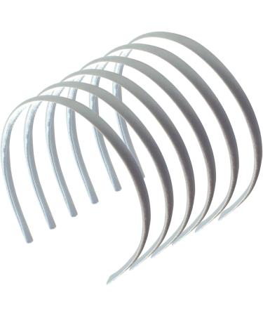 Topkids Accessories 6x Thin Satin Hair Head Bands Headbands Alice Bands Hairbands Girls Women School Colourful Wedding Holiday Festival Bridal Adult 1cm 0.4" (Silver) - Buy Online on GoSupps.com