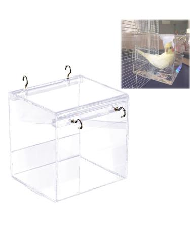 Tree2018 1pc Bird Water Bath Tub for Pet Bird Cage Hanging Bowl Parrots Parakeet Birdbath