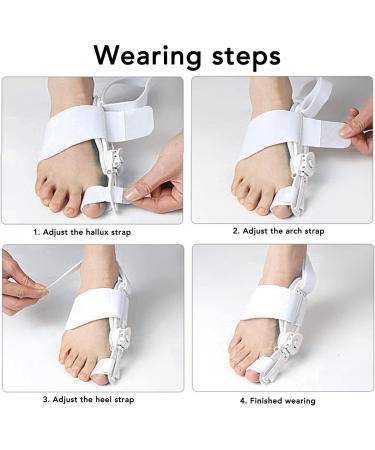 Adjustable Hallux Valgus Corrector - Bunion Relief & Support - Orthopedic Bunion Toe Smooth (White) - Buy Online on GoSupps.com