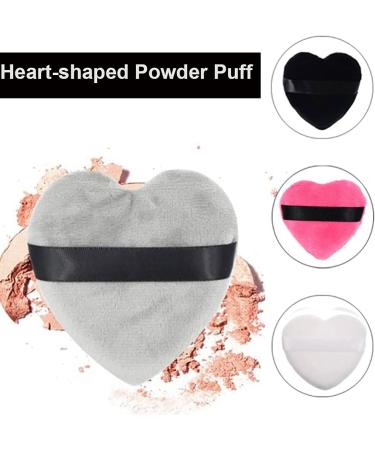Makeup Puffs Large Powder Puffs Cotton Velour Love Shape Powder Puff with Strap Sponges Makeup Tool - Buy Online on GoSupps.com
