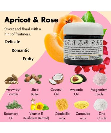 MONA BRANDS 100% Natural Deodorant for Whole Body & Private Parts - Aluminum & Baking Soda Free, Vegan, Hypoallergenic - Apricot & Rose Scent 2.0 Oz - Buy Online on GoSupps.com
