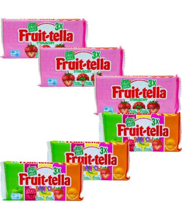 06 x Mixed Fruittella Rainbow Strawberry Multipac 123g | VIMIX - Buy Online on GoSupps.com