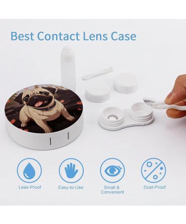 Buy Cute Pug Print Plastic Contact Lens Case - Stylish Travel & Care Box for International Shipping - Buy Online on GoSupps.com