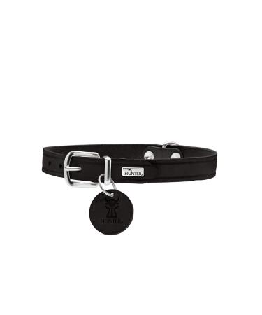 HUNTER AALBORG dog collar leather simple robust comfortable 60 (L) black black 60 (L)
