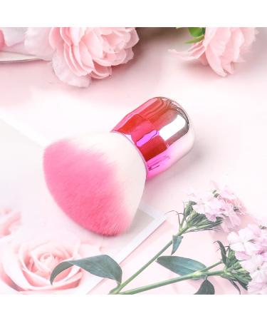 ANGNYA Soft Kabuki Nail Dust Brush for Acrylic Nails - Pink White Hair with Gradient Handle - Buy Online on GoSupps.com