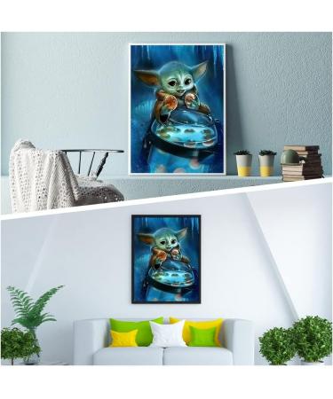 FQOVKYN Yoda Diamond Painting Kit - Full Drill Gem Paint for Adults & Kids - 12x16 Inch - Diamond Dots Arts & Crafts for Home Wall Decor - Buy Online on GoSupps.com