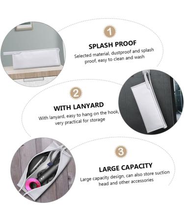 Mipcase Hair Dryer Storage Bag Organizer Bags for Travel Hair Curler Travel Hair Dryer Organizer Bag Digital 35x14cm Silver - Buy Online on GoSupps.com