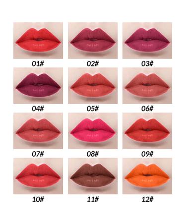 Buy 12 Colors Waterproof Lipliner Set - Long-lasting Matte Lipstick Contour Sticks | International Shipping Available - Buy Online on GoSupps.com