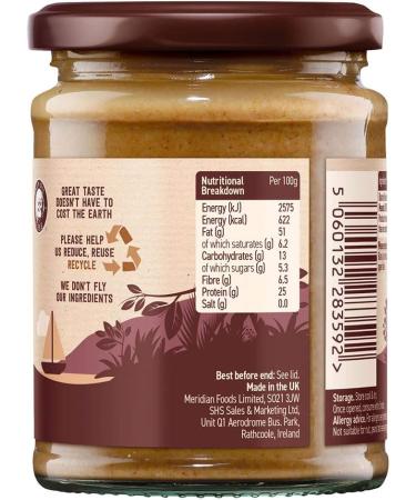 Meridian Rich Roast Smooth Peanut Butter 280 g - Buy Online on GoSupps.com