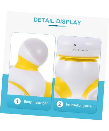 TOVINANNA 1 Piece Yellow Body Massager | 9.5x9.5cm Massage Instrument for Pain Relief | Shop Internationally - Buy Online on GoSupps.com