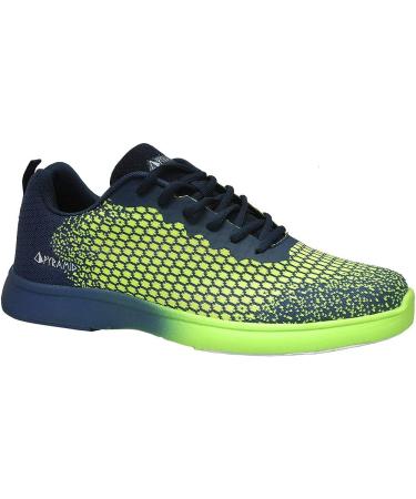 Pyramid Men's Path Lite Seamless Mesh Bowling Shoes 10.5 - Navy/Voltage Lime - Buy Online on GoSupps.com