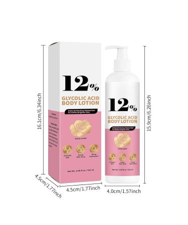 12% Glycolic Acid Body Lotion Body Exfoliating Cream Firming and Moisturizing Nourishing Skin Refreshing and Non-sticky Fast Absorption Suitable for Dry Skin Daily Moisturizing - Buy Online on GoSupps.com