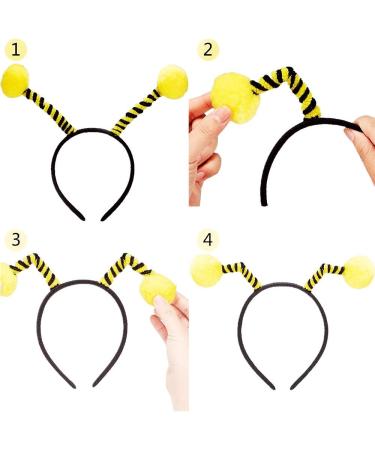 Bumble Bee Headband 6 Pack for Women & Kids - Festive Tentacle Hair Bands for Halloween & Christmas - Buy Online on GoSupps.com