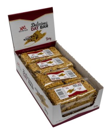 XXL Nutrition - Delicious OAT Bar - oat bar cereal bar energy bar with oatmeal - 12 pack - Bessen (vegan) Berries (vegan) 12 pieces (1 Pack)