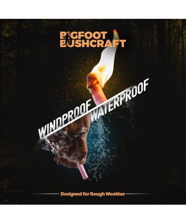 Bigfoot Bushcraft Mini Fire Starting Kit - Waterproof & Windproof - 5+ Minute Burn Time - Includes 16 Fire Plugs, Tin, and Ferro Rod Set - Buy Online on GoSupps.com