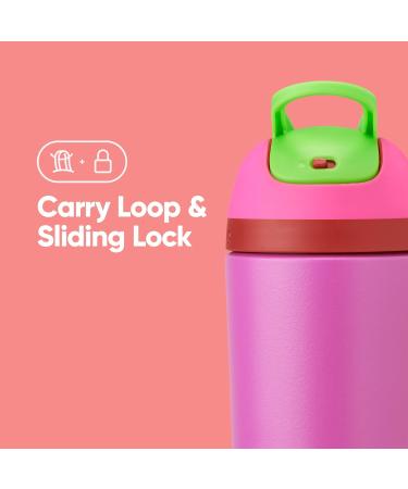 Owala Kids Flip Insulated Stainless-Steel Water Bottle with Straw and Locking Lid 14-Ounce Pink/Purple (All The Berries) 1-Pack Pink & Purple - Buy Online on GoSupps.com