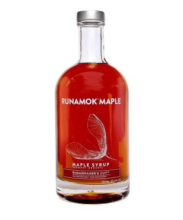Runamok Maple Sugarmaker's Cut - Traditional Grade A Maple Syrup, Amber Color, Rich Taste | Real Maple Syrup & 100% Natural | Classic Breakfast & Pancakes Syrup | 25.36 Fl Oz (750mL) 25.36 Fl Oz (Pack of 1)