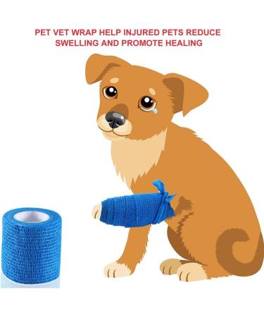 Baluue 6 Pcs Elastic Pet Wrap - Self Adherent Sports Tape for Animals | Non-Woven Fabric Knee Pads | Assorted Colors - Perfect for Pets - Buy Online on GoSupps.com