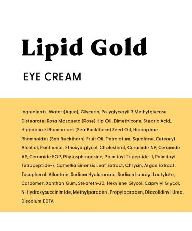 Stratia Lipid Gold Eye Cream - Anti-Aging Moisturizer for Dark Circles & Fine Lines | International Shipping Available - Buy Online on GoSupps.com