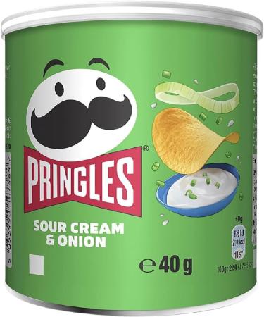 Pringles Sour Cream & Onion Crisp Cans 12x40g - Buy Online on GoSupps.com