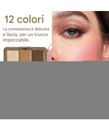 Contour and Blush Kit - Soft Cream Face Complexion Makeup | 12 Base Shades with Lightweight Texture Natural Color Blending for Girls Who - Buy Online on GoSupps.com