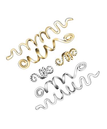 28 Pieces Dreadlocks Jewelry Set Adjustable Metal Cuffs & Spiral Clips Gold Dreadlock Pearls for Men & Women - Buy Online on GoSupps.com