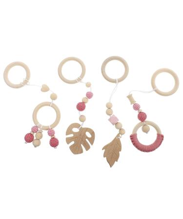 Healifty Baby Pink Beech Teething Toys - Set of 12 Bedroom Pendant Adornments for Soothing and Chewing - Baby Shower Gift - Home Decorative Items - Buy Online on GoSupps.com