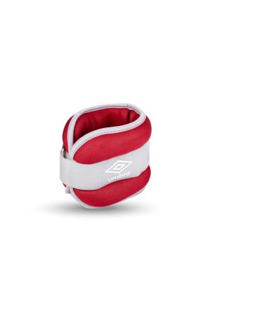 Umbro weight cuffs - weights for legs and arms - 2 pieces of 1000gr - adjustable with Velcro fastener - comfortable fit red