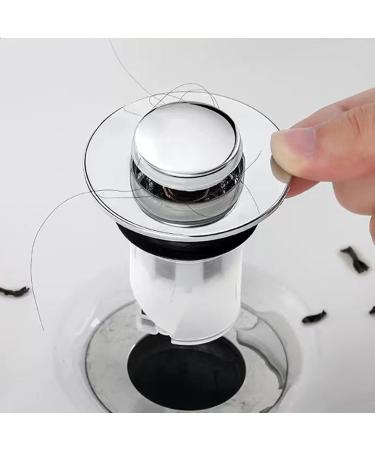 Metal Bouncing Core Filter Cover With Basket Shower Floor Drain Bathroom Trap Hair Stopper Basin Faucets Accessory Bathroom Sink Drain - Buy Online on GoSupps.com