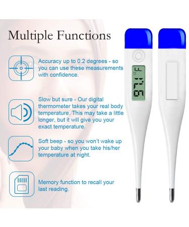 QQcute Digital Body Thermometer - Fast and Accurate Clinical Thermometer for Newborns to Adults - Buy Online on GoSupps.com