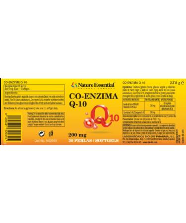 Buy Enzyma Q10 200 mg - 30 Pearls | Nature Essential - Premium Antioxidant for Heart Health & Energy Boost | International Shipping Available - Buy Online on GoSupps.com