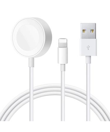 Apple MFi Certified for Apple Watch Charger Magnetic Charging Cable 4.9 ft/1.5m, 2 in 1 iPhone Watch Charger for Apple Watch Series SE/8/7/6/5/4/3/2/1 iPhone 14/13/12/11 Pro/Pro Max/XS Max/XS/XR USB