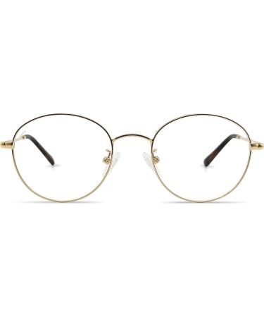 Buy JF2403 Clear Lens Round Glasses for Women - Stylish Metal Frame Prescription Eyewear | International Shipping Available - Buy Online on GoSupps.com