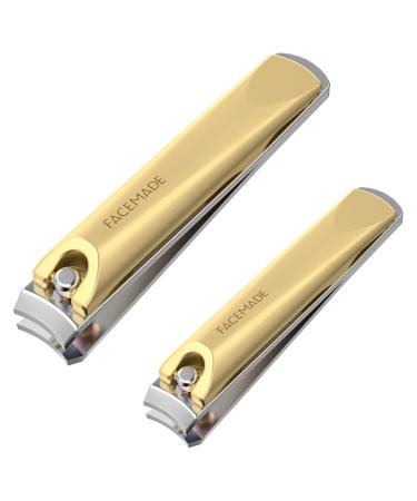 FACEMADE Nail Clippers Set Brushed Antique Gold