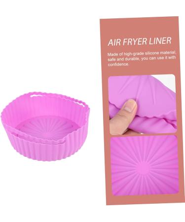 Design Cushion Silicone Reusable Cooking Non-Stick Household Food Liner Accessory Handle for Air Purple 19X19X7CM - Buy Online on GoSupps.com