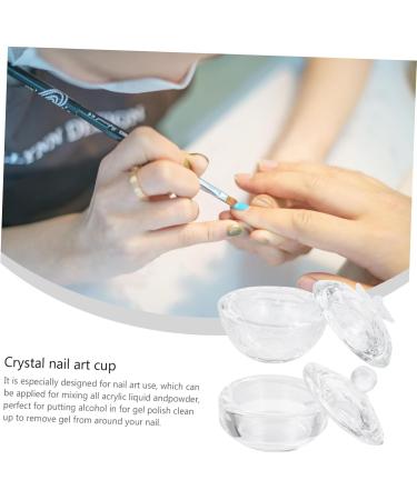 FRCOLOR Clear Tumbler crystal cup manicures liquid cup cup containers with lids clear acrylic liquid bowl clear container reconcile Accessories High borosilicate Mini Nail Cup - Buy Online on GoSupps.com