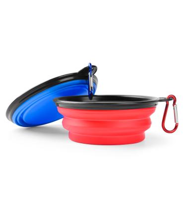 Zuofeng Reisenapf bowl for dogs and cats 2 sets foldable silicone dog bowl travel feed.