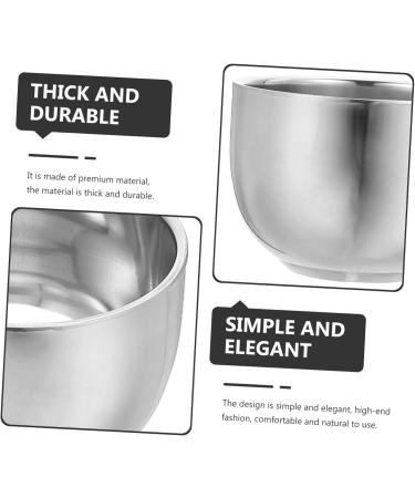 Fomiyes 4-Piece Stainless Steel Shaving Foam Bowl Set - Rustproof Double-Walled Cream Bowl for Men | 8.2x5.8cm | International Shipping Available - Buy Online on GoSupps.com