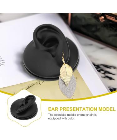 Beaupretty Medical Ear Model Presentation Stand - Silicone Jewelry Earring Holder 6.5x6.5cm - Food Quality Black - Buy Online on GoSupps.com
