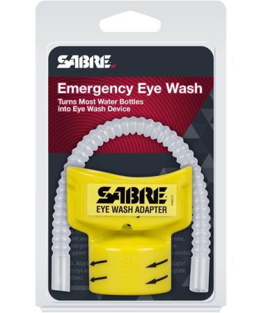 SABRE Eye Wash Adapter - Water Bottle Eye Wash Device - Flushes Contaminants - Yellow 2.4 oz - Buy Online on GoSupps.com