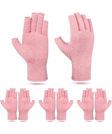 Compression Arthritis Gloves Relieve Pain from Rheumatoid Pink Small - Buy Online on GoSupps.com