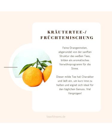  Tea of Dreams Organic White Tea with Orange "White Orange" | Loose Tea | 40g - Buy Online on GoSupps.com