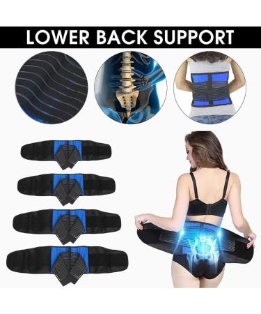 XXXL/XXXX-Large Blue Wgust Durable Waist Support Belt for Lumbar Pain Relief - Adjustable Back Brace for Men - Buy Online on GoSupps.com