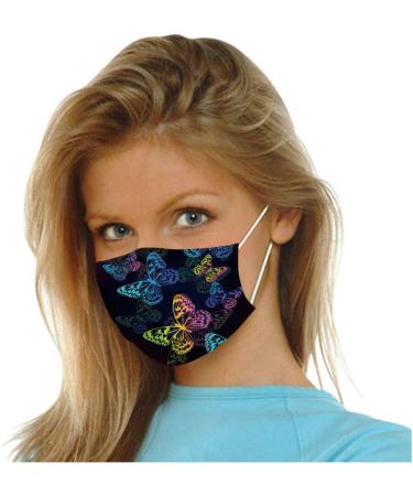 Goddess Accent 50 Pack Disposable Face_Mask Cute Floral Tie Dye Printed Protection for Adults Women - Buy Online on GoSupps.com